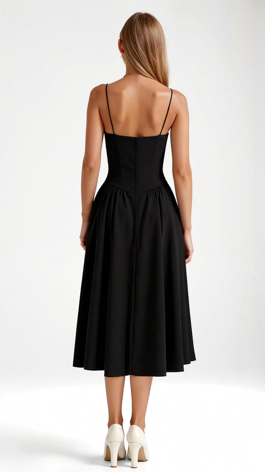 Michelle | Women's A-line Corset Midi Dress