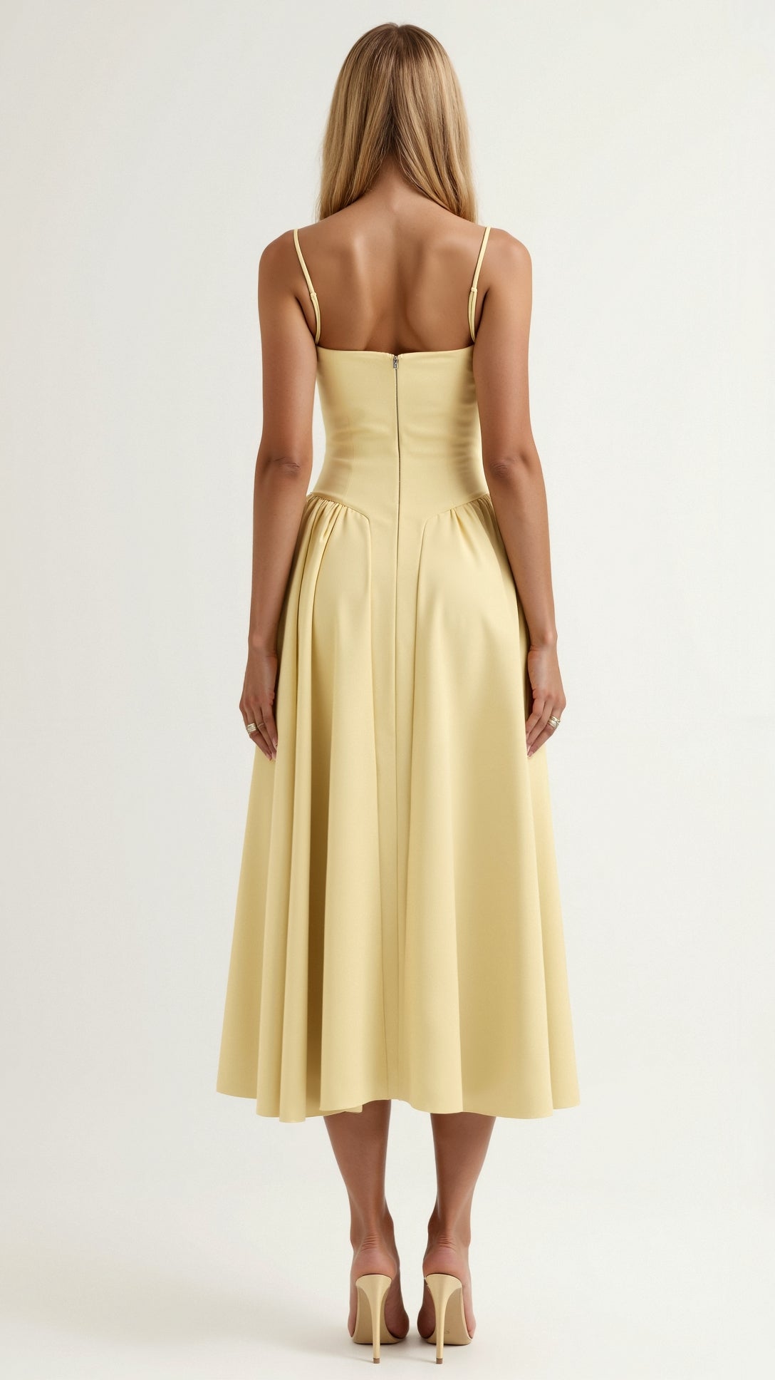 Michelle | Women's Fitted Corset Midi Dress