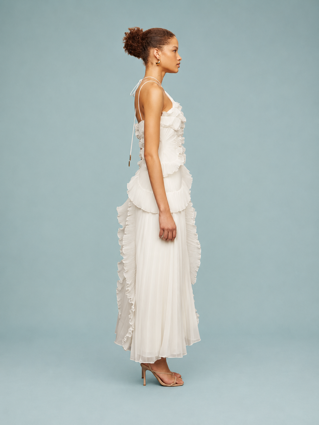 Fiona | Women's Embroided Halterneck Maxi Dress