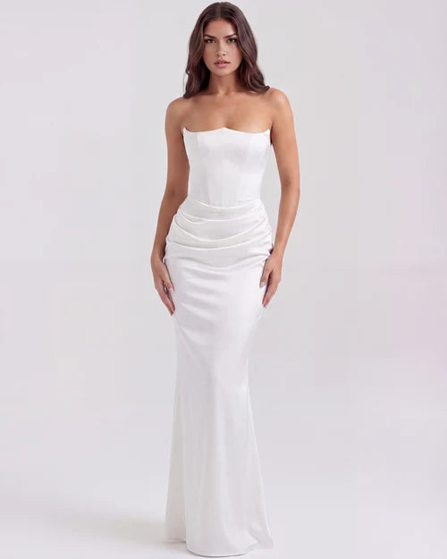 Poppy | Women's Satin Corset Evening Dress