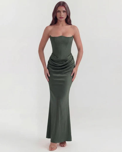 Poppy | Women's Satin Corset Evening Dress