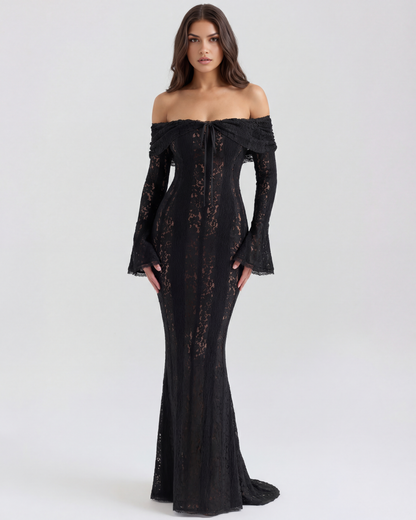 Sharon | Women's Off-Shoulder Maxi Wedding Guest Dress