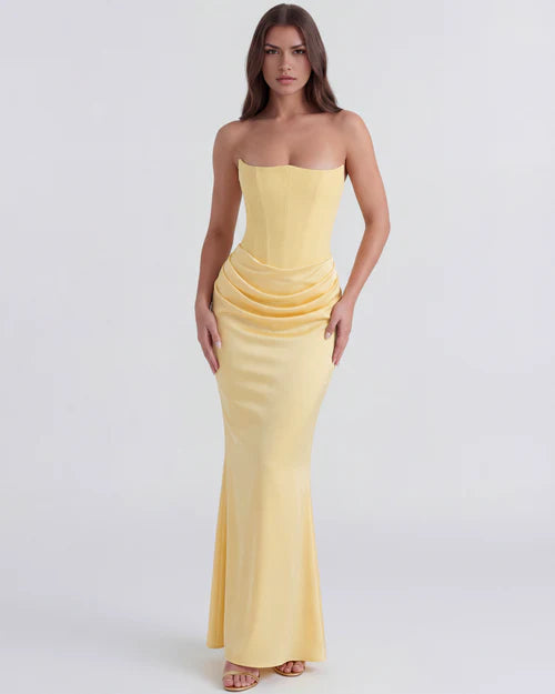 Poppy | Women's Satin Corset Evening Dress