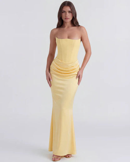 Poppy | Women's Satin Corset Evening Dress