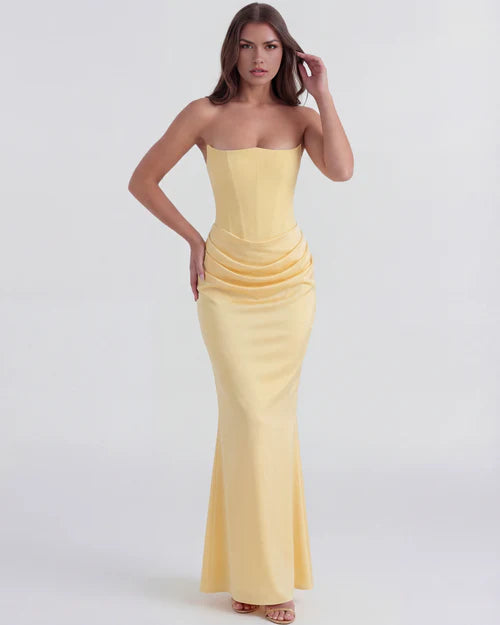 Poppy | Women's Satin Corset Evening Dress