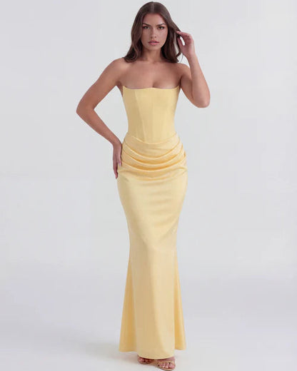 Poppy | Women's Satin Corset Evening Dress