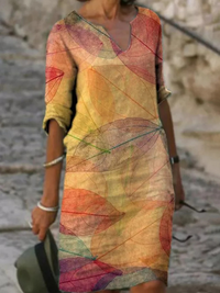 Charlotte | Women's Summer Printed Dress with Sleeves