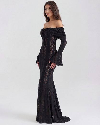 Sharon | Women's Off-Shoulder Maxi Wedding Guest Dress