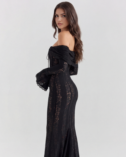 Sharon | Women's Off-Shoulder Maxi Wedding Guest Dress