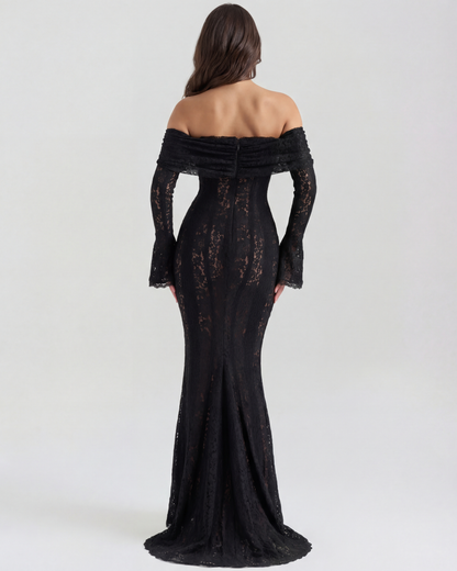 Sharon | Women's Off-Shoulder Maxi Wedding Guest Dress