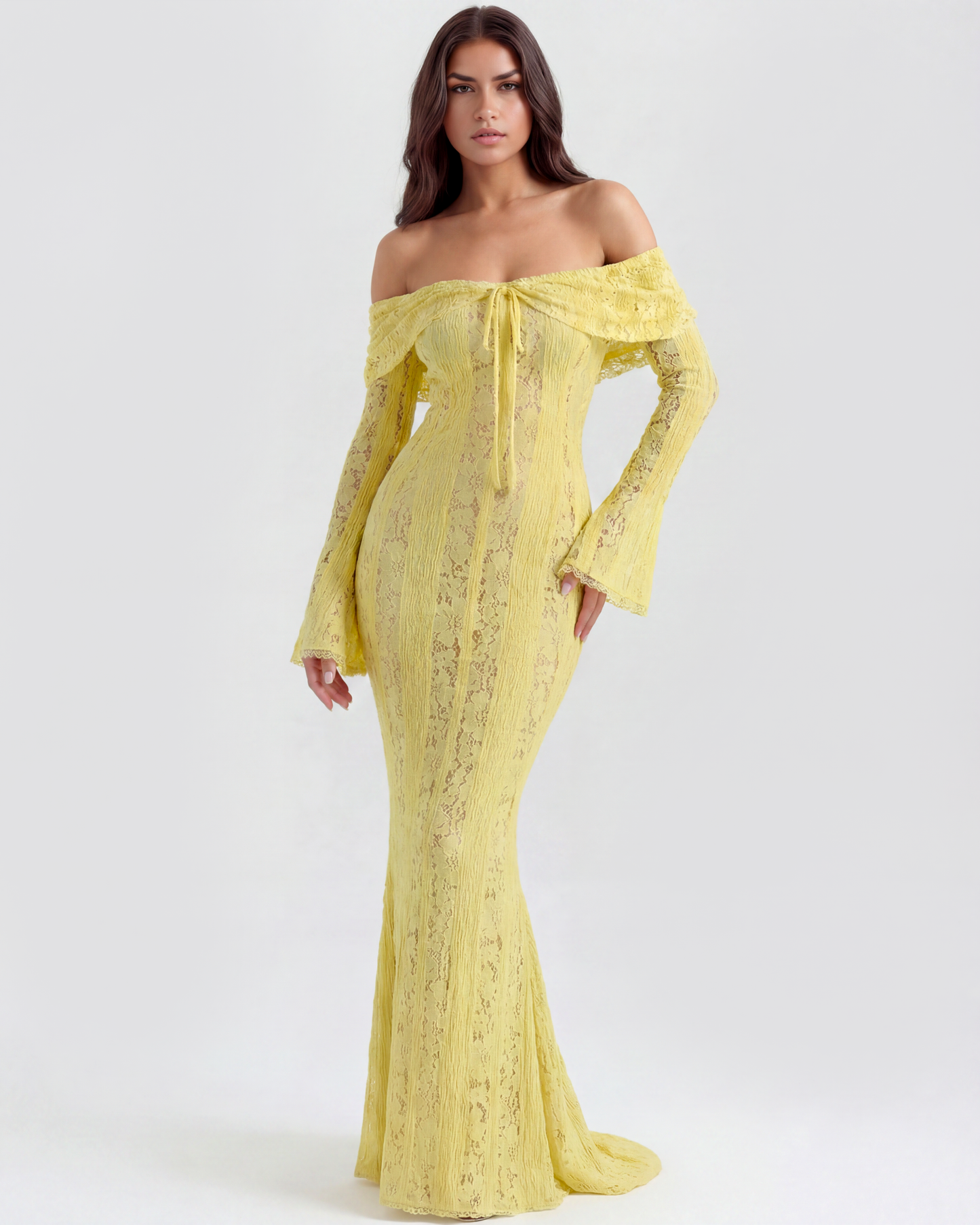 Sharon | Women's Off-Shoulder Maxi Wedding Guest Dress