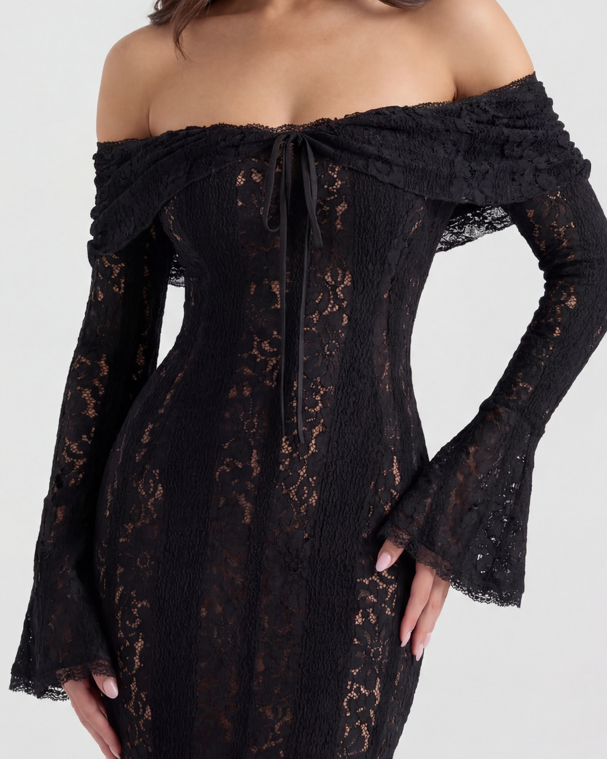 Sharon | Women's Off-Shoulder Maxi Wedding Guest Dress