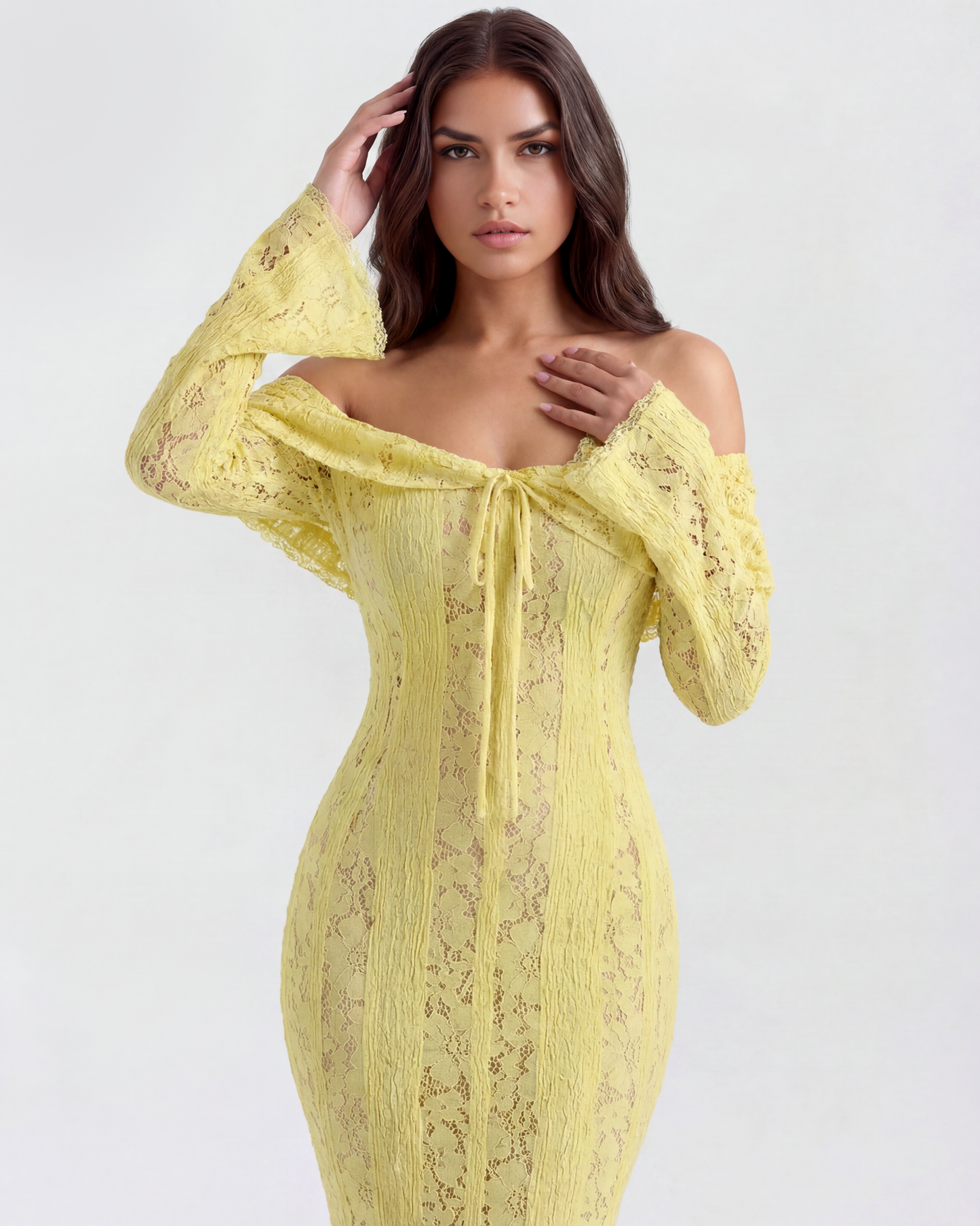 Sharon | Women's Off-Shoulder Maxi Wedding Guest Dress