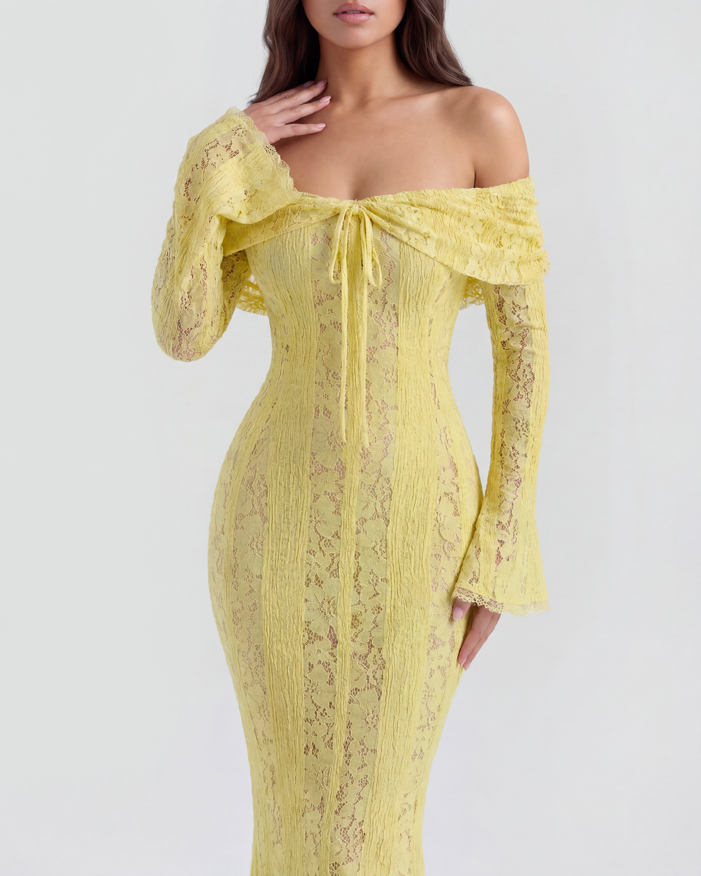 Sharon | Women's Off-Shoulder Maxi Wedding Guest Dress