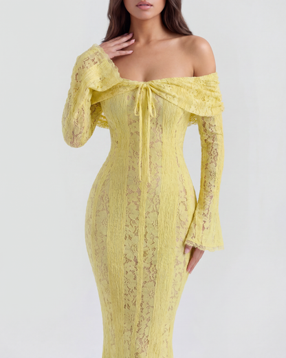 Sharon | Women's Off-Shoulder Maxi Wedding Guest Dress