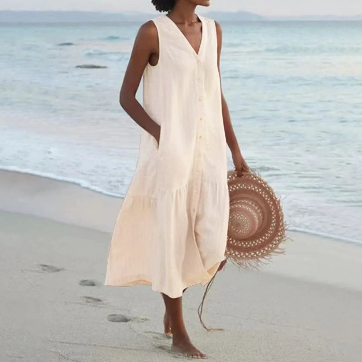 Geraldine | Women's Casual Tummy Coverage Beach Dress