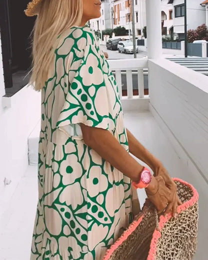 Patricia | Women's Summer Printed V-Neck Dress