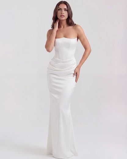 Poppy | Women's Satin Corset Evening Dress