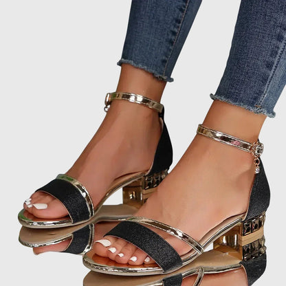 Amber | Women's Strappy Low Heeled Sandals