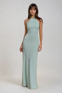 Emily | Women's Halterneck Open-Back Maxi Dress