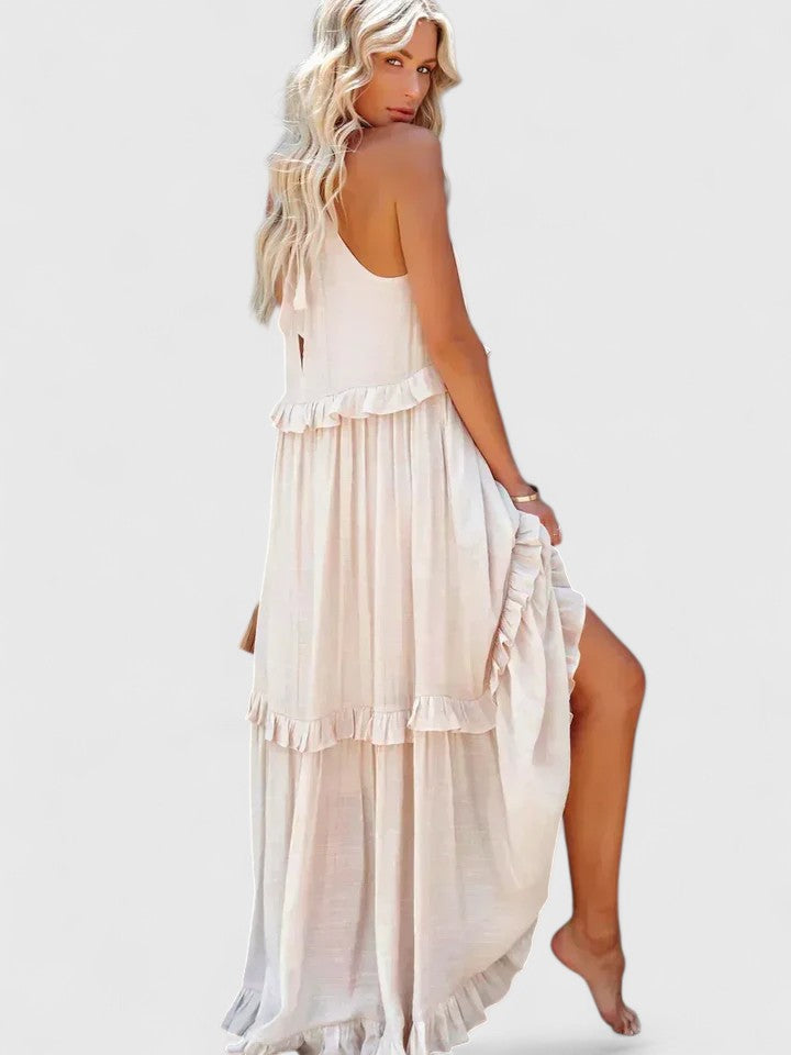 Cecily | Women's Elegant Draped Maxi Dress