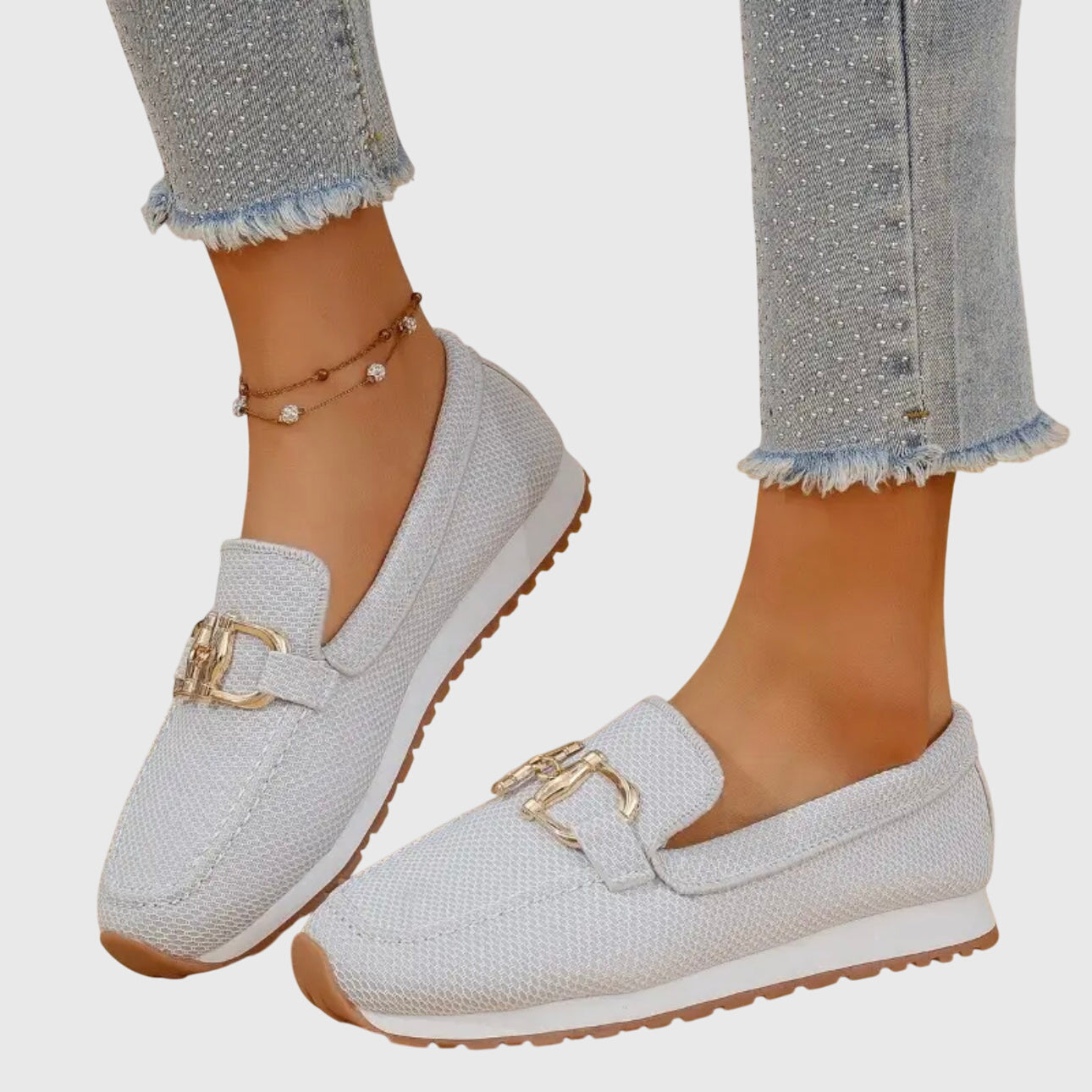 Lucy | Women's Textured Slip-On Loafer Sneakers