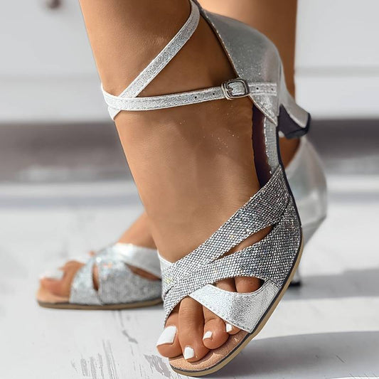 Felicity | Women's Elegant Glitter Heel Sandals