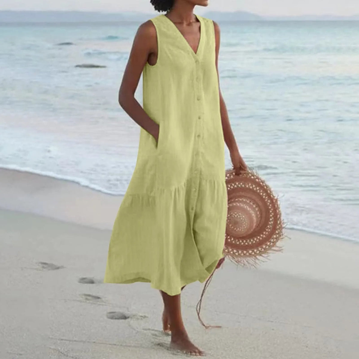 Geraldine | Women's Casual Tummy Coverage Beach Dress