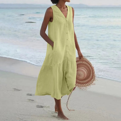 Geraldine | Women's Casual Tummy Coverage Beach Dress