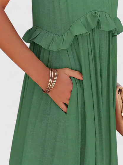 Cecily | Women's Elegant Draped Maxi Dress