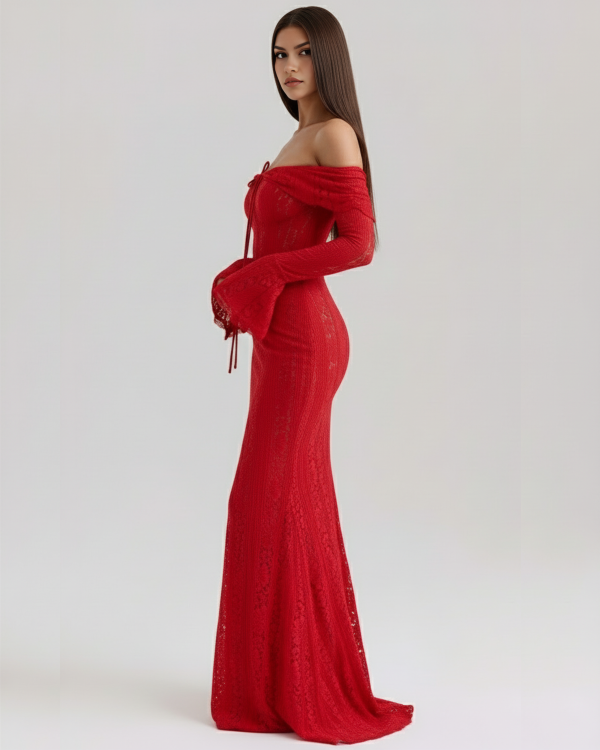 Sharon | Women's Off-Shoulder Maxi Wedding Guest Dress