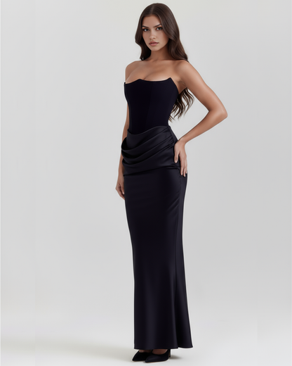 Poppy | Women's Satin Corset Evening Dress