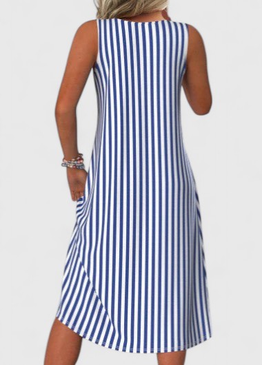 Laura | Women's Elegant Striped Summer Dress