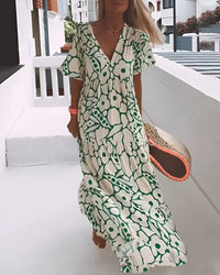 Patricia | Women's Summer Printed V-Neck Dress