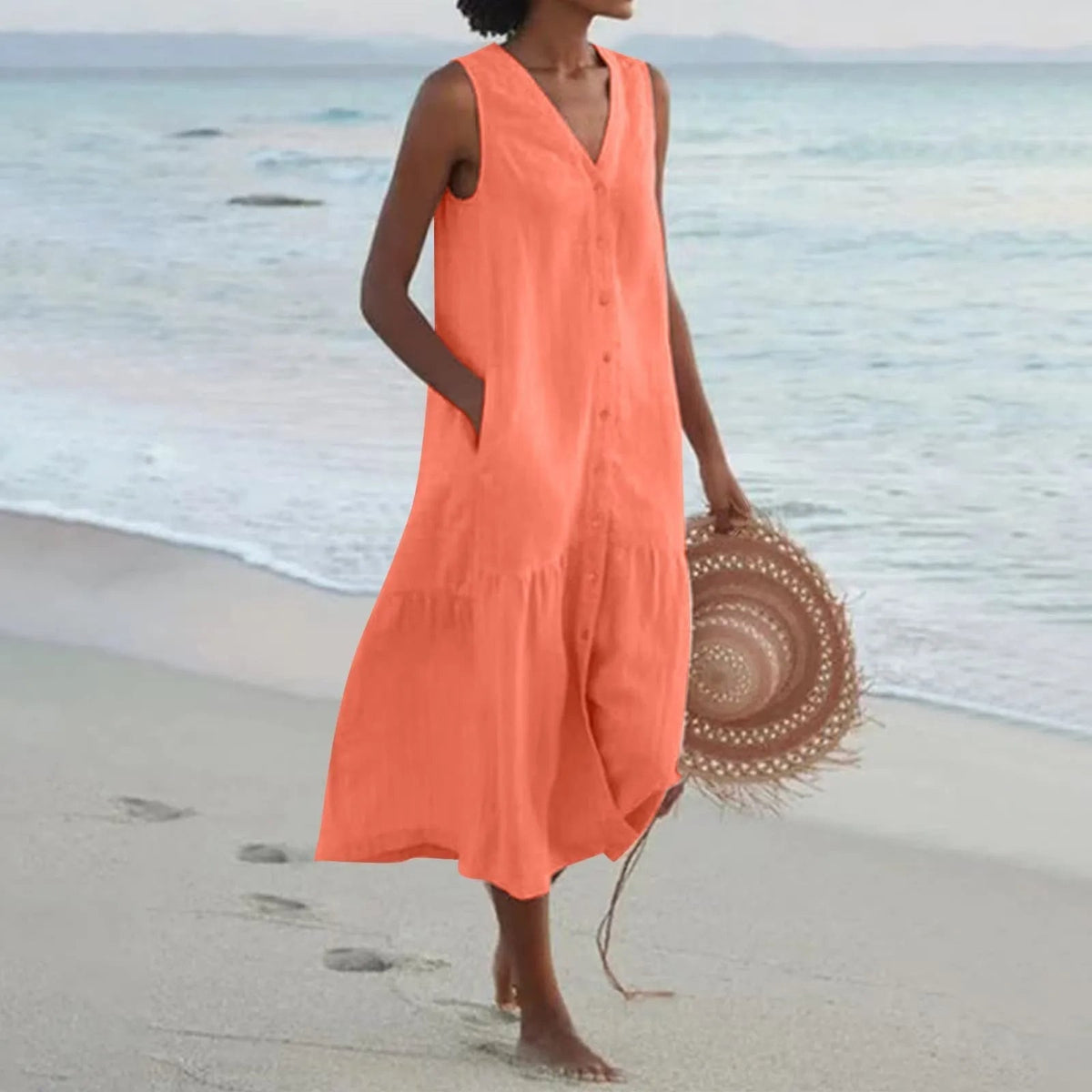 Geraldine | Women's Casual Tummy Coverage Beach Dress