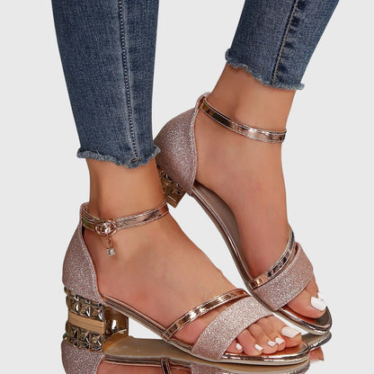 Amber | Women's Strappy Low Heeled Sandals