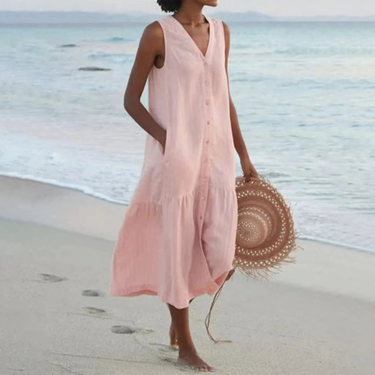 Geraldine | Women's Casual Tummy Coverage Beach Dress