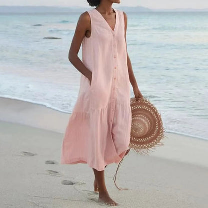 Geraldine | Women's Casual Tummy Coverage Beach Dress
