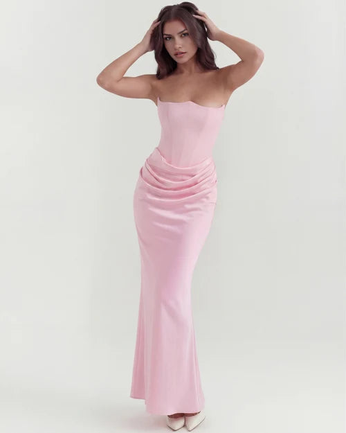 Poppy | Women's Satin Corset Evening Dress