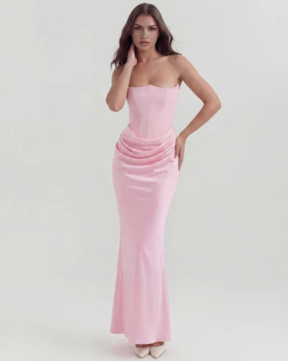 Poppy | Women's Satin Corset Evening Dress