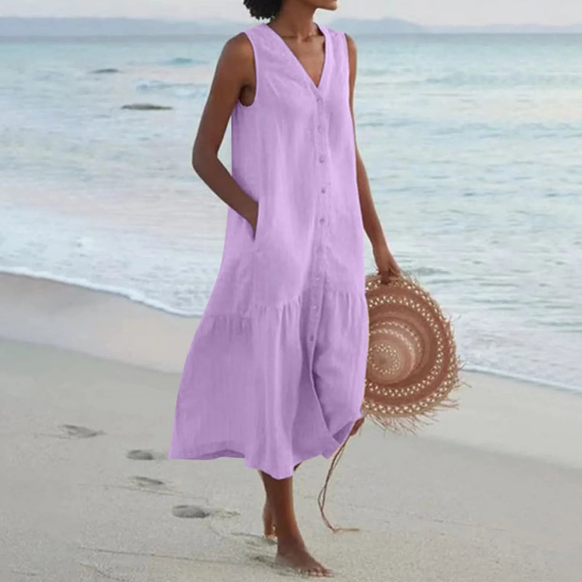 Geraldine | Women's Casual Tummy Coverage Beach Dress