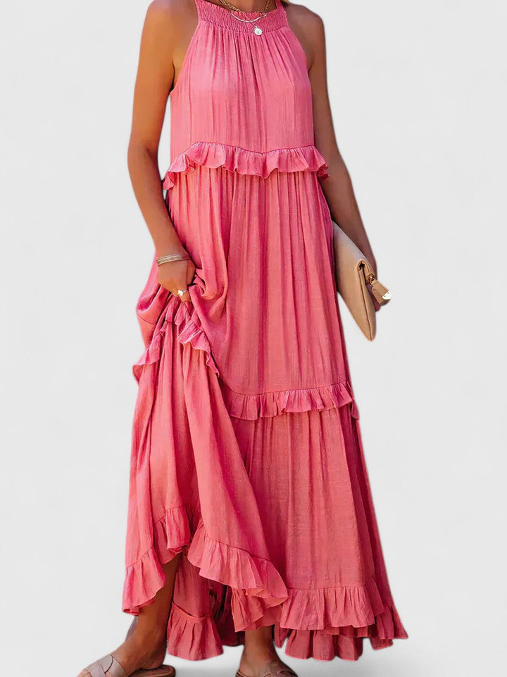 Cecily | Women's Elegant Draped Maxi Dress