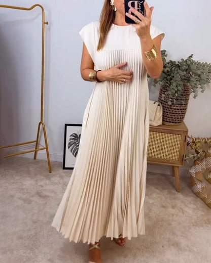 Samantha | Women's Relaxed Pleated Maxi Dress