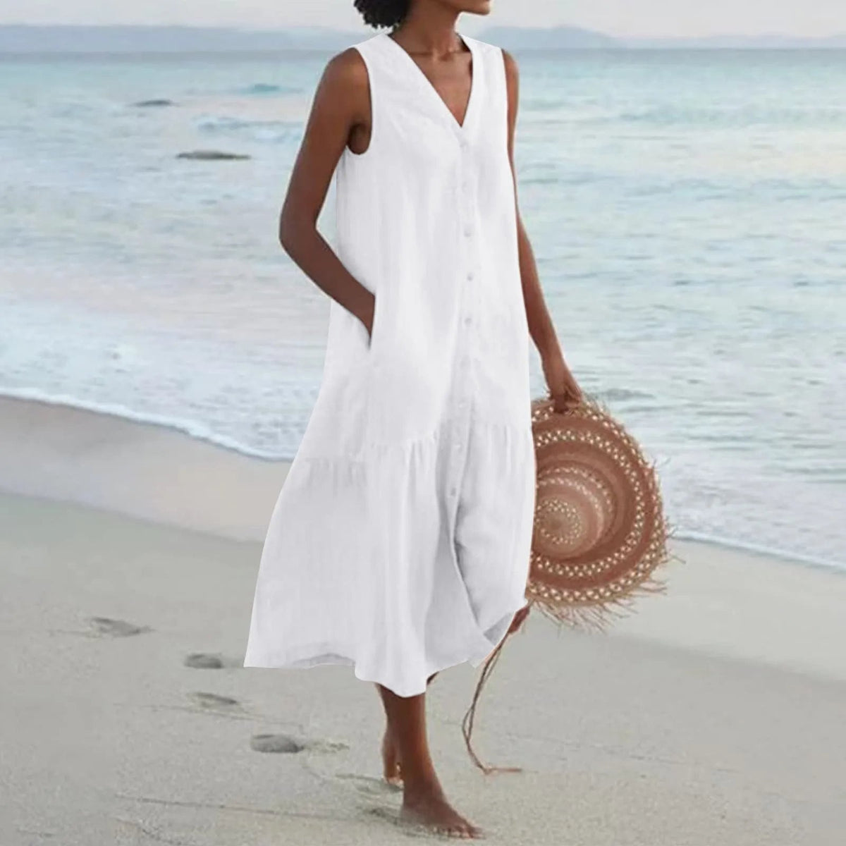 Geraldine | Women's Casual Tummy Coverage Beach Dress