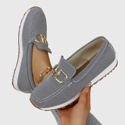 Lucy | Women's Textured Slip-On Loafer Sneakers