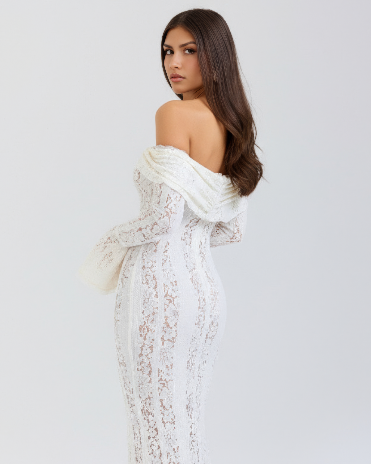 Sharon | Women's Off-Shoulder Maxi Wedding Guest Dress