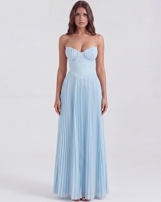 Lily | Women's Elegant Pleated Maxi Dress