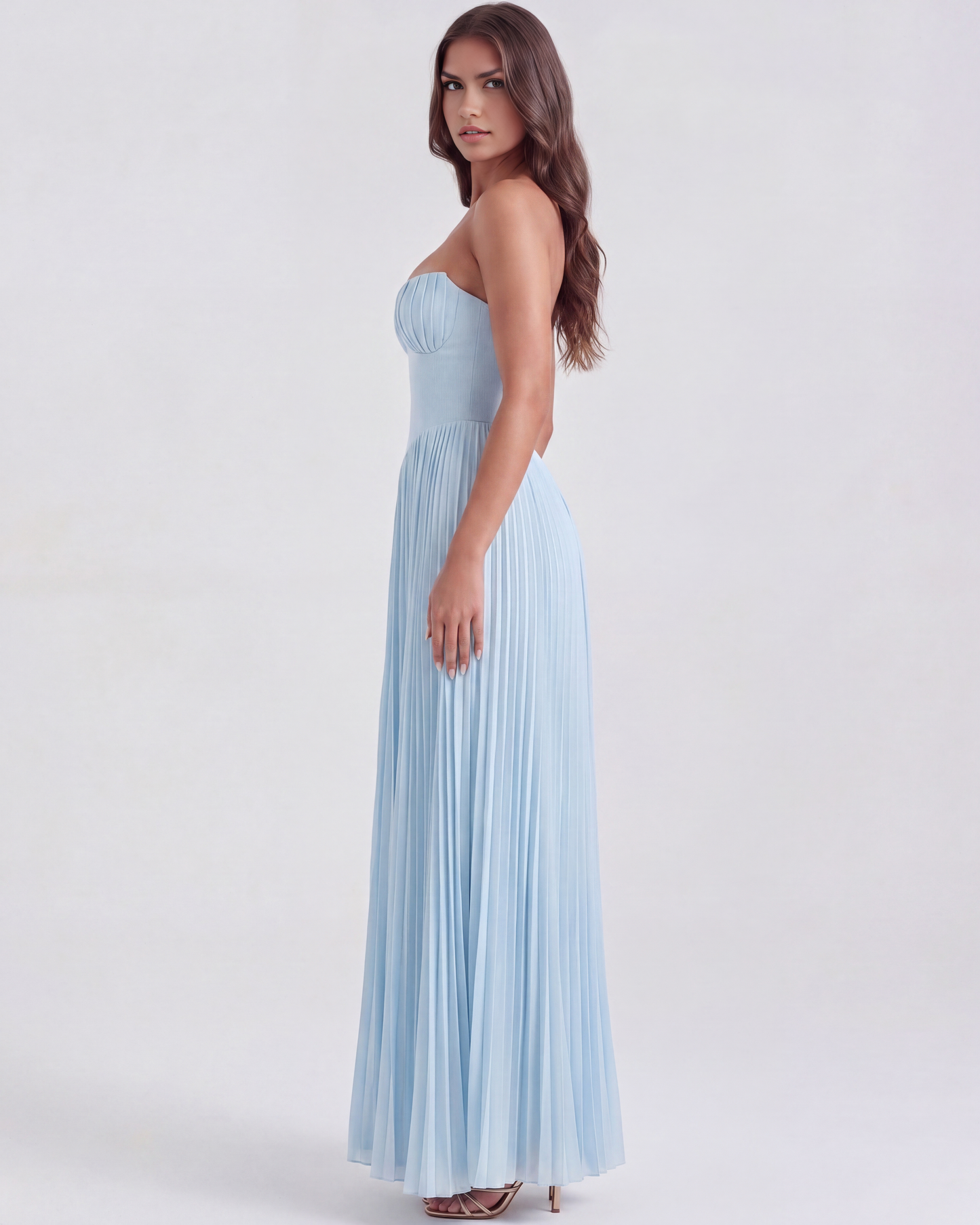 Lily | Women's Elegant Pleated Maxi Dress