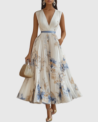 Arabella | Women's Elegant Pleated A-line Dress
