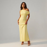 Bella | Women's Draped One-Shoulder Maxi Dress